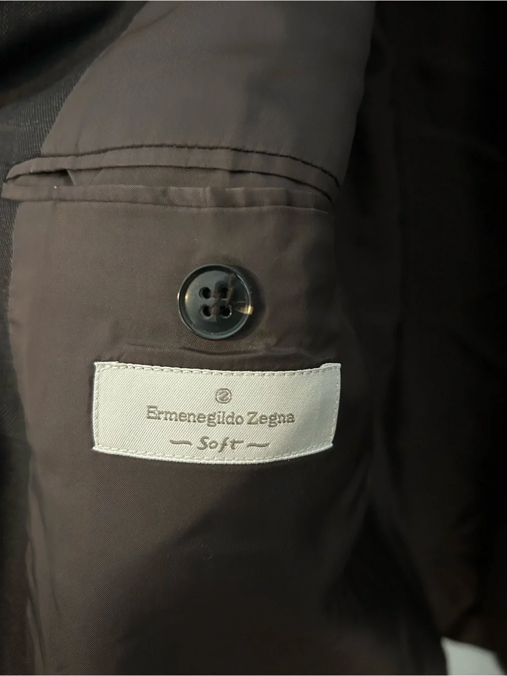 Ermenegildo Zegna Men's Dark Brown Three-Button Sport Coat 42R